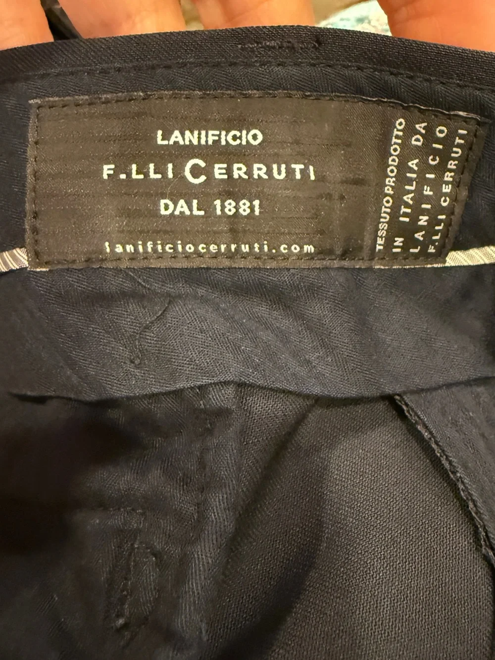 Banana Republic Tailored Fit Men's Wool Herringbone Black Dress Trousers 34/32